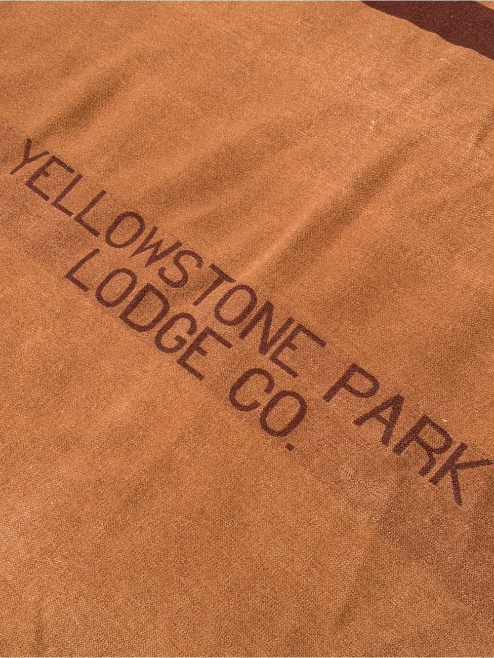 Vintage Yellowstone Park Lodge Co. Pendleton Wool Camp Blanket 1930s 56x74 RARE